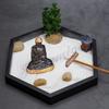 Murti de Bouddha Gautama Noir - Parfait Idole de Dieu pour Tableau de Bord de Voiture et Petite Statue de Bouddha pour Décoration Intérieure, Articles Cadeaux,