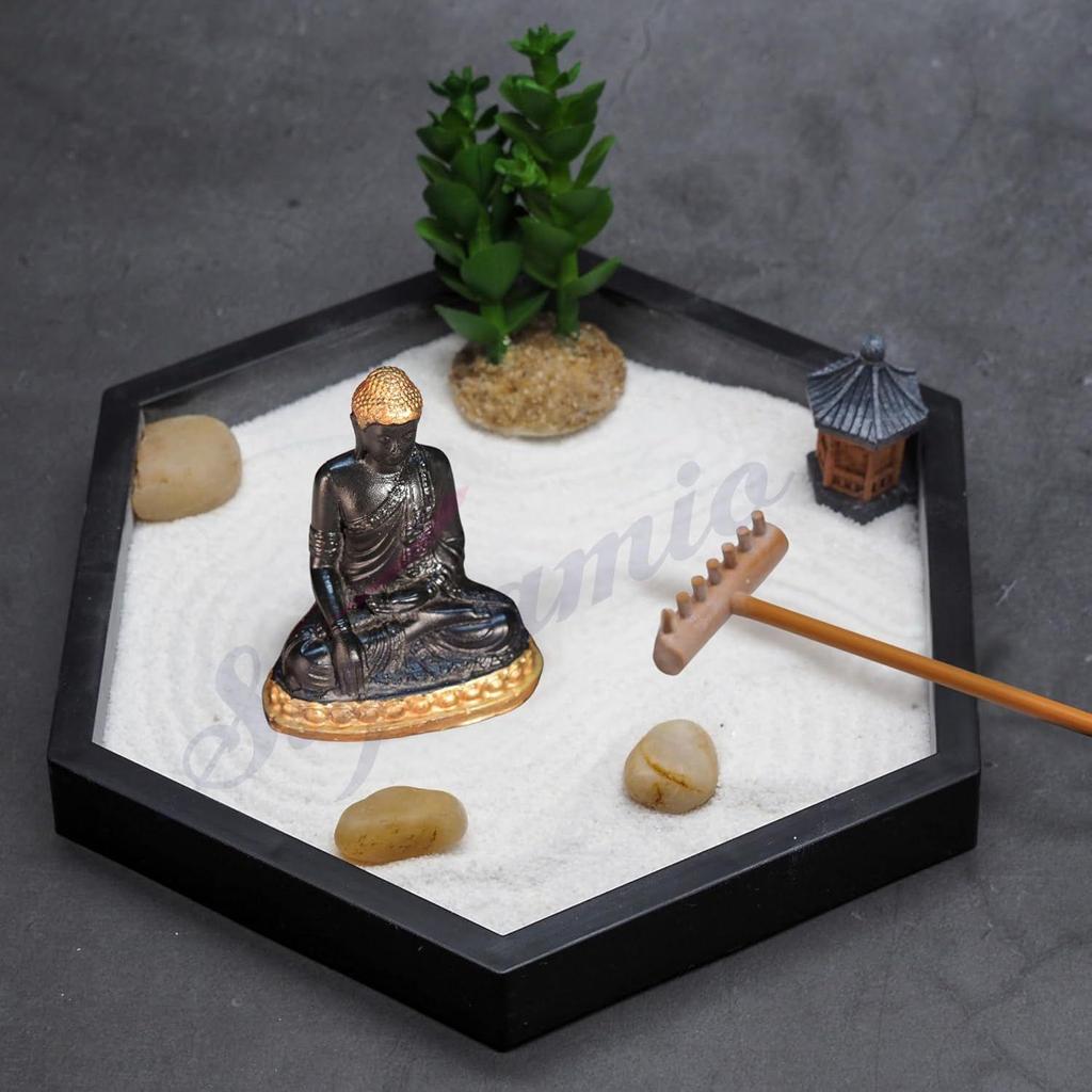 Murti de Bouddha Gautama Noir - Parfait Idole de Dieu pour Tableau de Bord de Voiture et Petite Statue de Bouddha pour Décoration Intérieure, Articles Cadeaux,