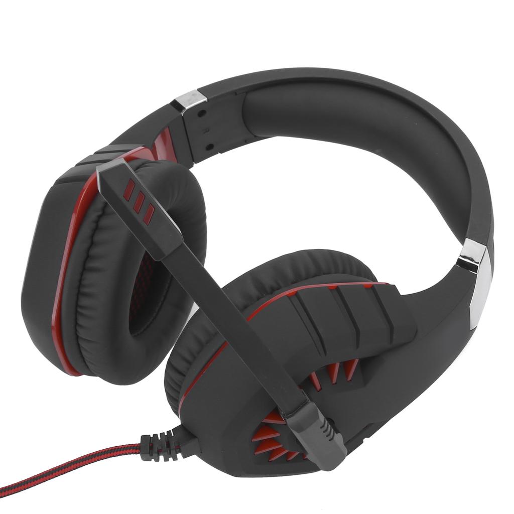 Wired Gaming Headset LED Luminous Headphone with Noise Reduction Microphone 3.5mmUSB