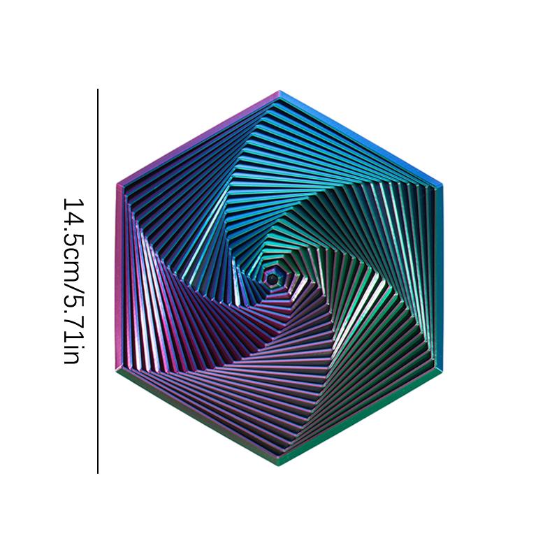 Fractal Fidget Hexagon Decompression Toys 3D Printing Desktop Stress Relieving Toy Children'S Birthday Gift Geometric Fidget Toy
