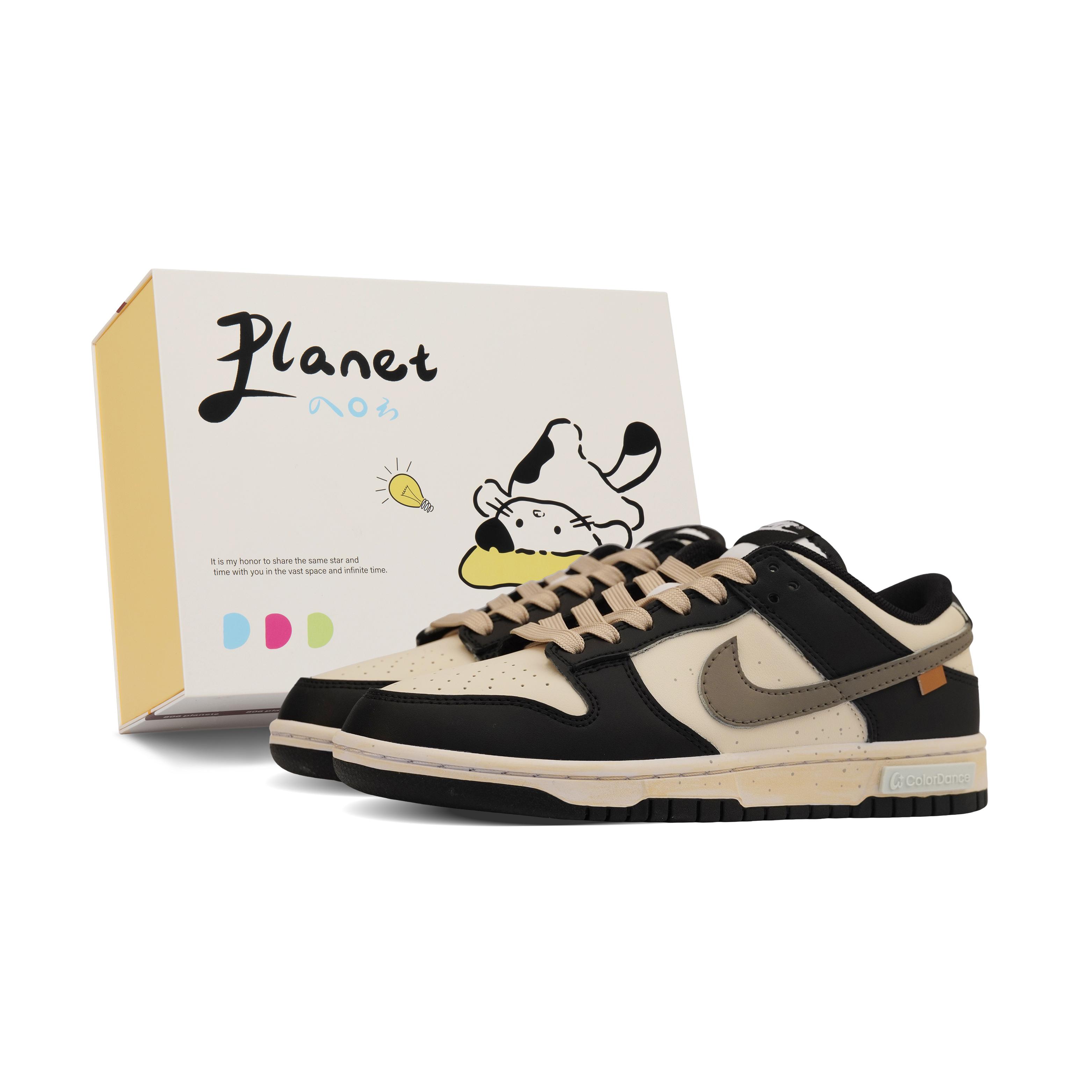

Nike Dunk 806 Planet, Space Gray Rock Non slip Lightweight Low top Skateboard Shoes Unisex Black Beige DD1391-100(Team379-SBOX) 40