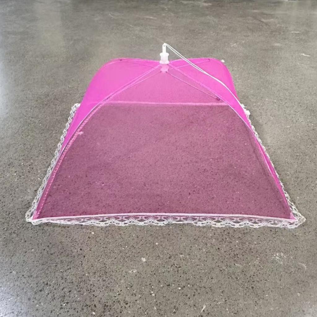 Cort Pliabil Alb cu Plasă pentru Acoperit Mâncarea - Protecție Puternică Împotriva Insectelor și Muștelor, Ușor de Curățat și Depozitat, Perfect pentru Mese în Aer Liber, Picnicuri, Grătare, Scut pentru Mâncare