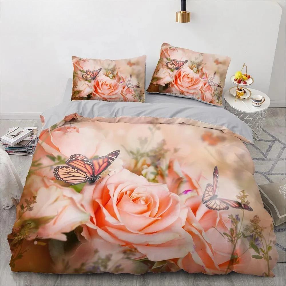 

Роскошный 3D Комплект Постельного Белья Европа Двуспальный Набор Пододеяльников Постельное Белье Удобное Одеяло/Покрывало Комплект Постели Скандинавский Цвет 173x218cm