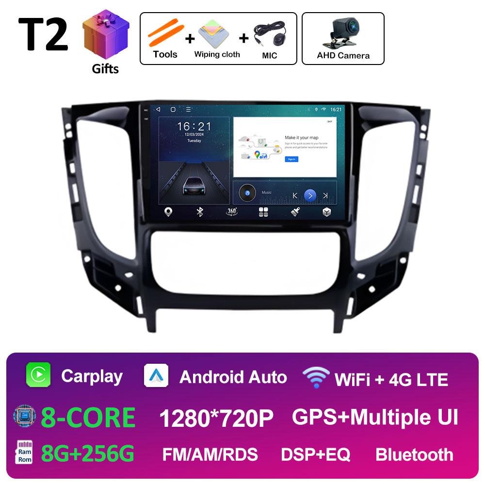 Car Multimedia Video Radio Player For Mitsubishi Pajero Sport 3 L200 5 Triton 3 2015 2016 2017 - 2019 Wireless Carplay Head Unit