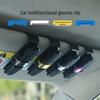 Multifunctional Carbon Fiber Car Eyeglass Clip Holder