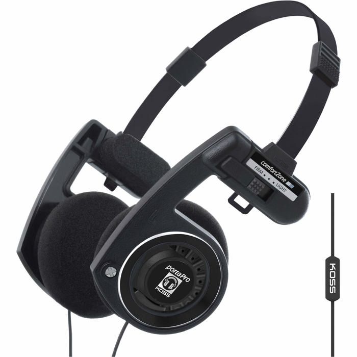 Casque Hi-Fi - Koss - Porta Pro Mic - Noir - Filaire - Sur-oreille