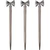 3 Pieces Bow Decoration Twist Metal Ballpoint Pen Ball Pen 1.0 MM Black Ink