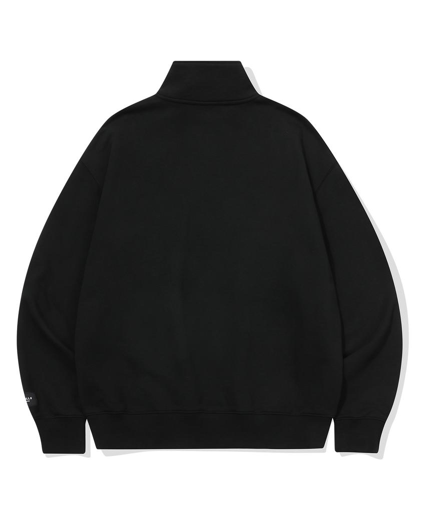 BEENTRILL Essential Hashtag Half Zip Sweatshirt (Black)