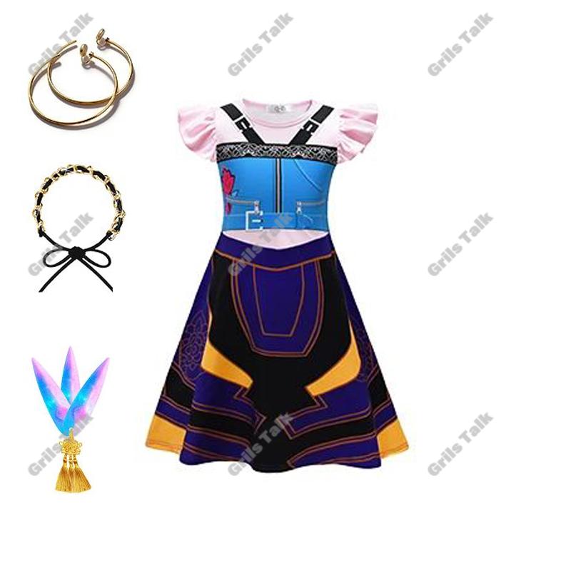 Korean Style Pop Singer Suit Fancy Girls Dress Anime Costume Carnival Halloween Party Performance Children's Kids Clothing