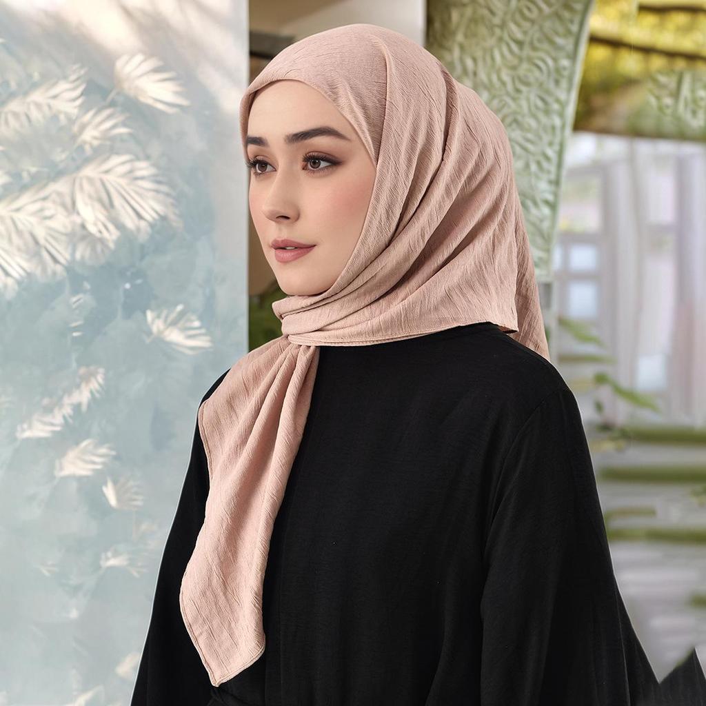 Einfarbiger weicher atmungsaktiver Polyester-Quadratischer Schal - Damen Europäischer/Amerikanischer Kopfschal, Lässiger Sonnenschutz Dekorativer Seidenschal