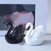 Elegant White Swan Statue Easy To Use Swan Couple Figurine Nordic Black Swan Ornaments  Home Decor