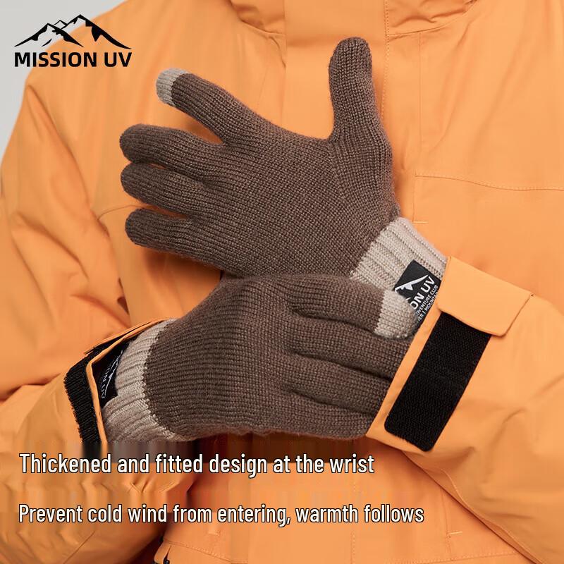 MISSION UV Wool Cycling Touchscreen Gloves