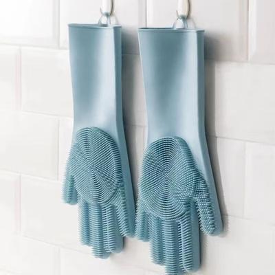 Silikon Spülhandschuhe Magische Badehandschuhe Langlebige Verschleißfeste und Wasserdichte Gummihandschuhe Speziell Entwickelt für Räume