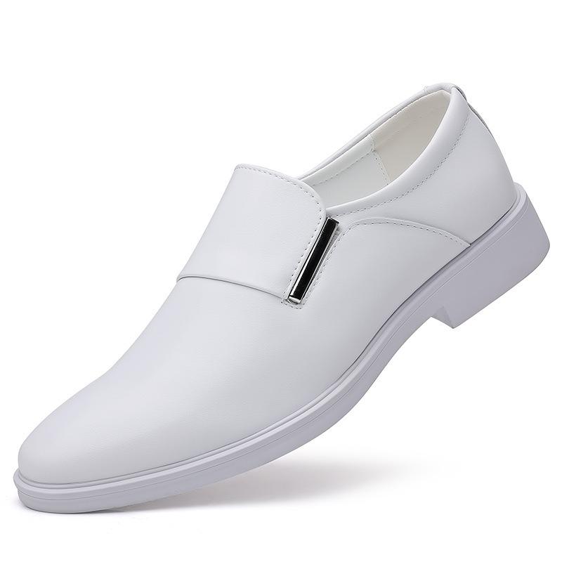 Large size men's business leather shoes genuine leather casual foot fit British trend wedding groom suit shoes