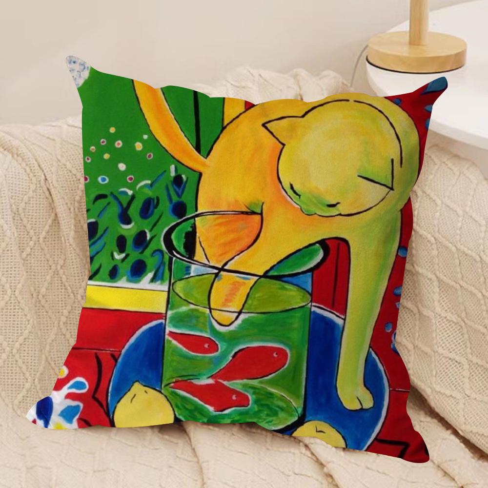 H-Henri M-Matisse Painting Cushion Cover Soft Plush Double-Sided Printed Sofa Pillow Cushion Cover | Cozy All-Season Decor Gift