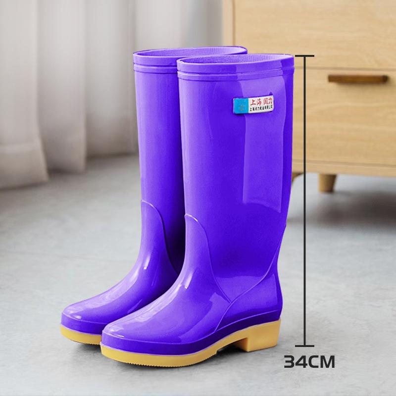 

2025 новые женские водонепроницаемые туфли для улицы из пластика, износостойкие, высокие, для кухни, работы, для дождя, женские 41