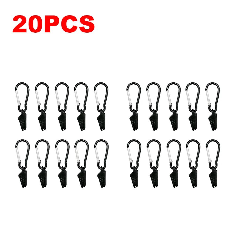 10/20 STÜCK Outdoor Planenclips mit Karabiner Zelt Markise Windseil Krokodilklemme Outdoor Camping Windschutz Befestigung Zelthaken