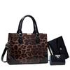 New Leopard Print Bag Large Capacity Mori MOE Foreign Air Shoulder Bag High Appearance Level Bright Leather Sense Tote Bag