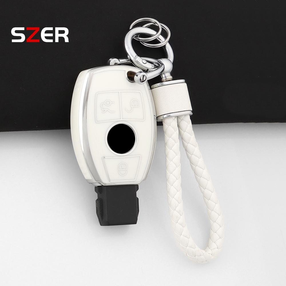 Tpu Car Key Case Shell Cover Fob For Mercedes Benz Cla Gla Glc Glk W176 W463 W251 A B C E S Class W204 W211 Accessories