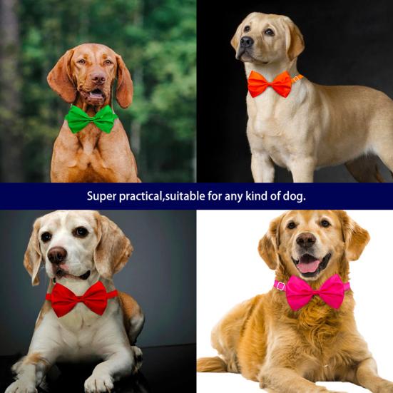 Pet Bow-knot Collar Adjustable Vivid Color Wear Resistant Super Soft Friendly To Skin Dress