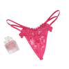 Sexy Panties Fashion Embroidery Hollow Open Crotch Sex Temptation Women's Thong Invisible Thin Belt Low Waist T Pants