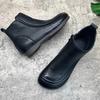 Soft-soled soft-faced mother shoes, new autumn and winter flat-soled huge comfortable huge warm huge good-looking velvet short boots