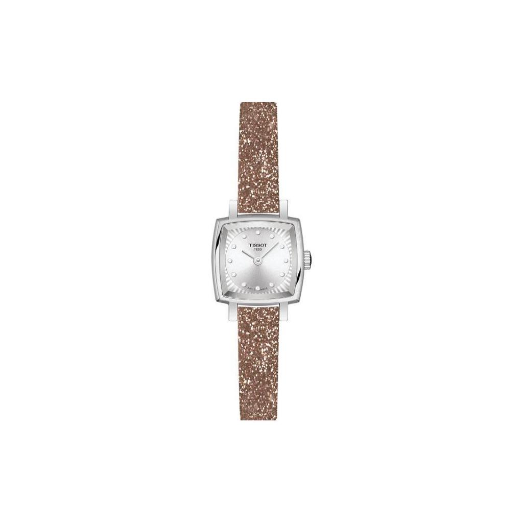 Tissot Quarzwerk Damenuhr Silbernes Zifferblatt Edelstahlgehäuse Lederarmband T058.109.17.036.02