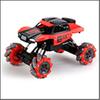 2.4G 4WD RC Stunt Car, Lateral Drift Climbing Off-Road Truck with Watch Remote & LED Light for Kids
