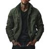 Men's Color Warm Pockets Cardigan Jacket Men's Casual Jacket.
