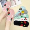 6 Paar entzückende, verdeckte Loafer-Socken mit Cartoon-Motiven für Damen, rutschfeste Knöchelsocken, kuschelig luftig, ideal für Herbst/Winter, Outdoor/Indoor-Sportarten