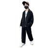 Suit for Formal Long Jacket and for School Entrance DYH014 Black [TYYRBMG] Boys, Suit, Setup, Sleeve, 2-Piece Set, Pants, Ceremonies, Recitals,
