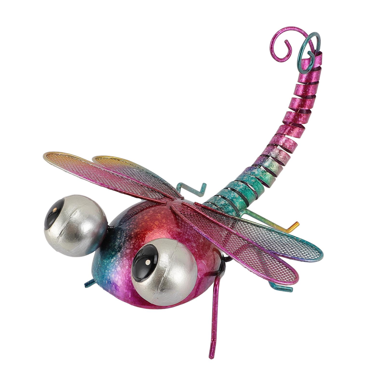 

Стрекоза Настенный декор Металлическая скульптура для дома, сада, внутреннего двора, искусство для забора, патио, красного цвета красный