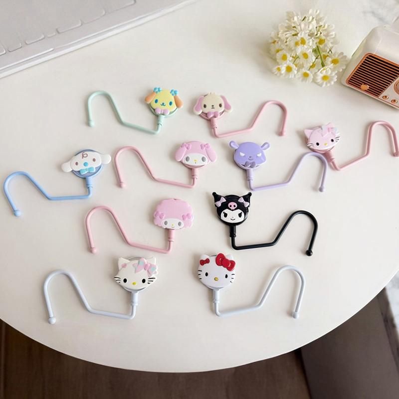 Hello Kitty Hook Kuromi My Melody Hooks Desktop Hooks for Hanging Bag Cap Cup Data Cable Desktop Organizer
