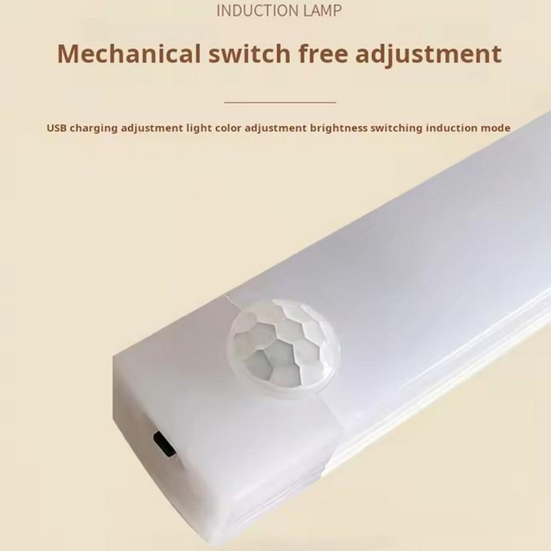 1Pc Wireless Rechargeable Led Motion Sensor Cabinet Light - Ideal For Closet, Kitchen, Wardrobe, Stairs - Battery Operated Night