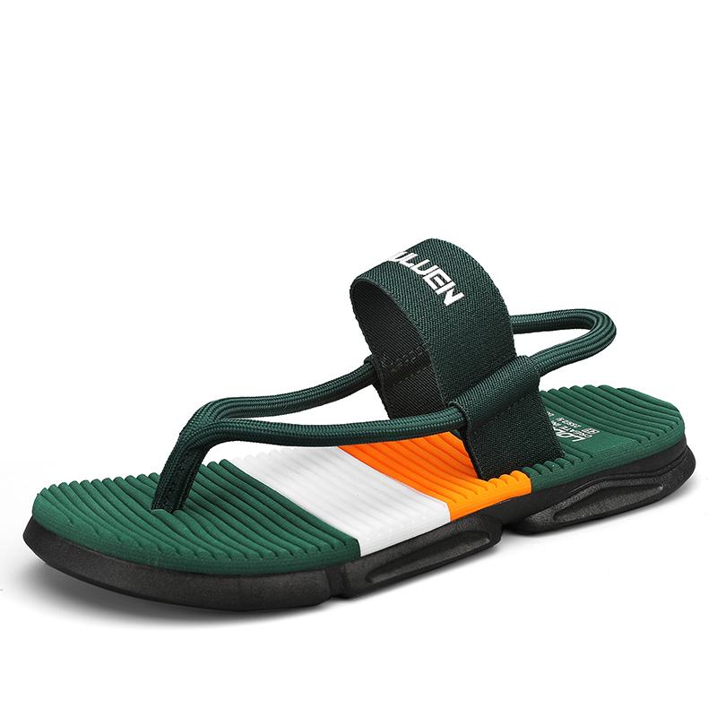 Summer Men's Sandals T-Strap Slippers Casual Flip Flops Beach Sandals for Male