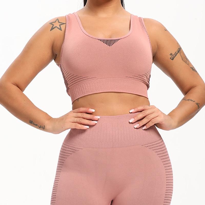 

Бесшовный нейлоновый спортивный бюстгальтер - Высокая эластичность, дышащий, с красивым дизайном спины для йоги и фитнеса Large