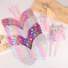 Children Beautiful Butterfly Angel Wings Girls Fairy Magic Wand Flower Fairy Performance Princess Birthday Party Dress Up Props