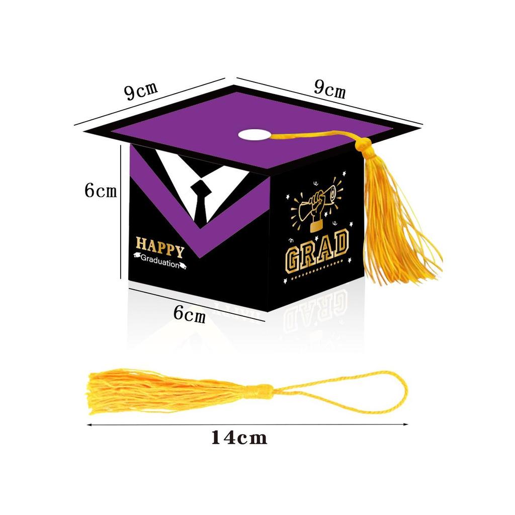 European-Style Graduation Cap Candy Box: Celebration Gift Packaging for Parties