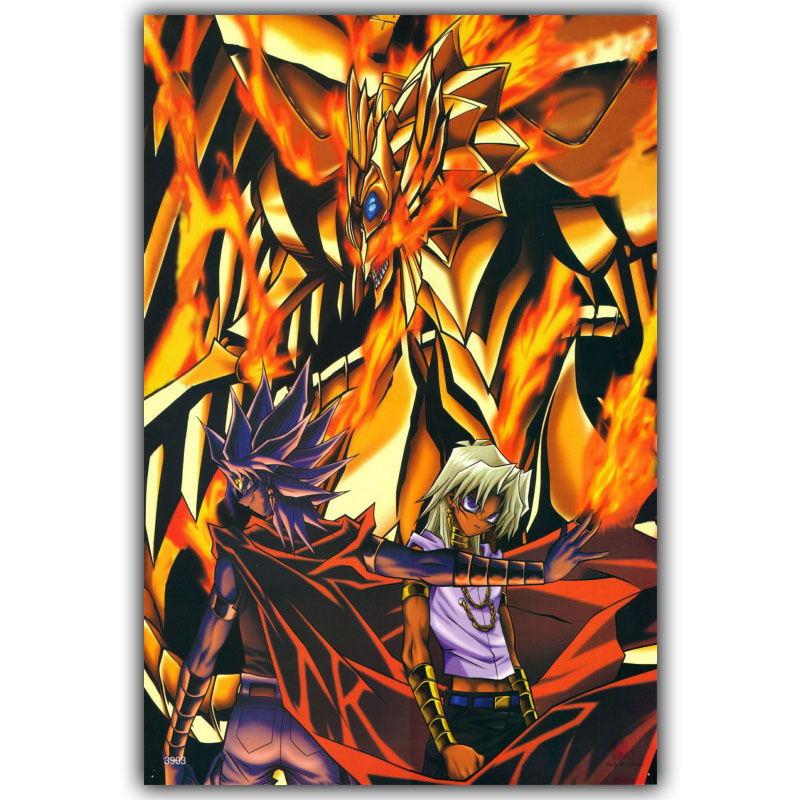 

Yu-Gi-Oh Yu Gi Oh YuGiOh Slifer The Sky Dragon классический аниме художественные настенные изображения для гостиной, декора для спальни, шелковый плакат с принтом 21x30cm No Frame