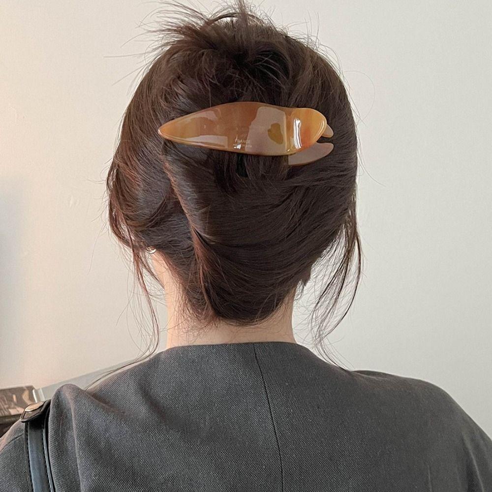 Hair Accessories Acetic Acid Duckclip Sweet Kroean Style Barrettes Fashion Leopard Hair Clip  Daily