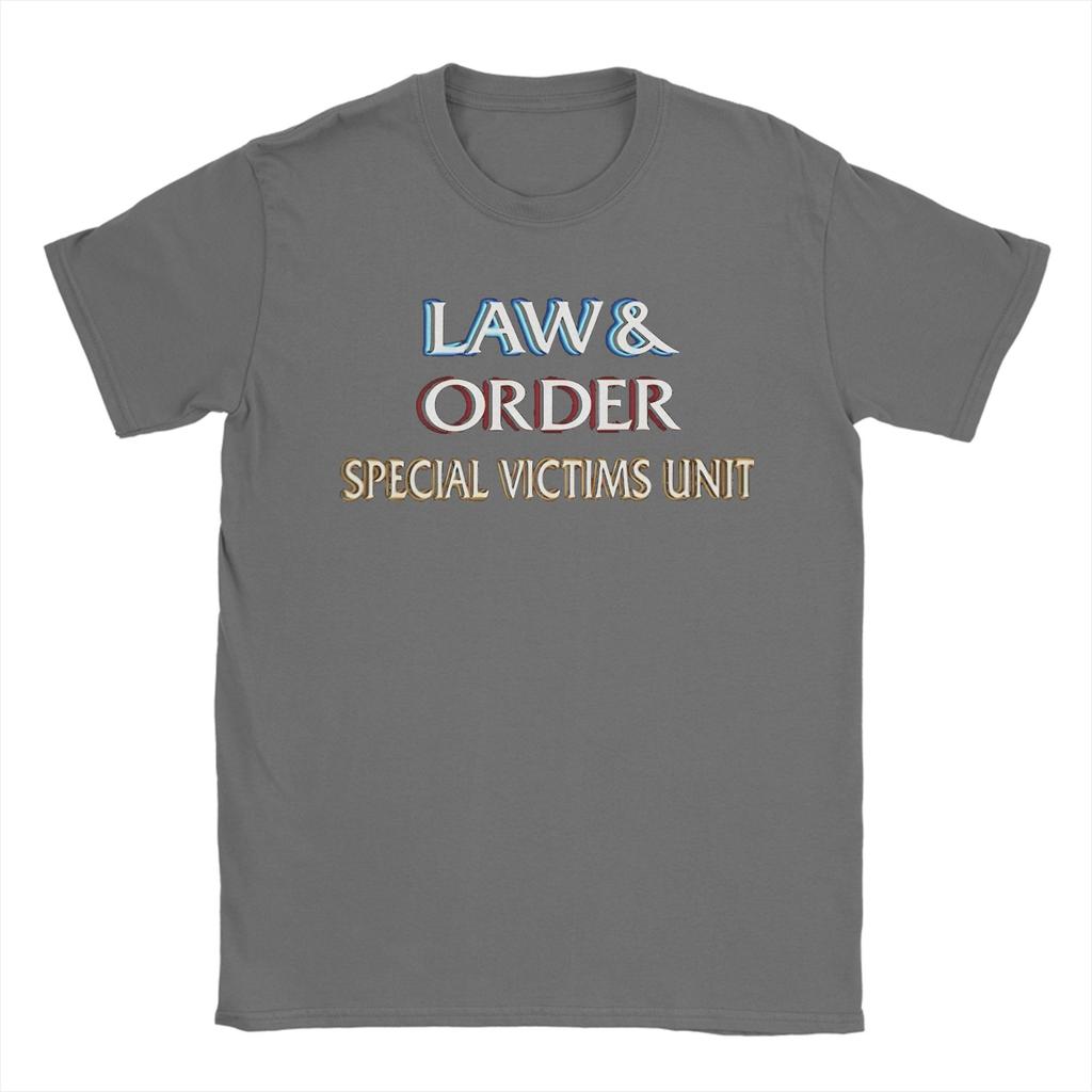 Logo Law And Order Graphic Printed T Shirts for Unisex Women Pure Cotton Tee Shirt Clothing