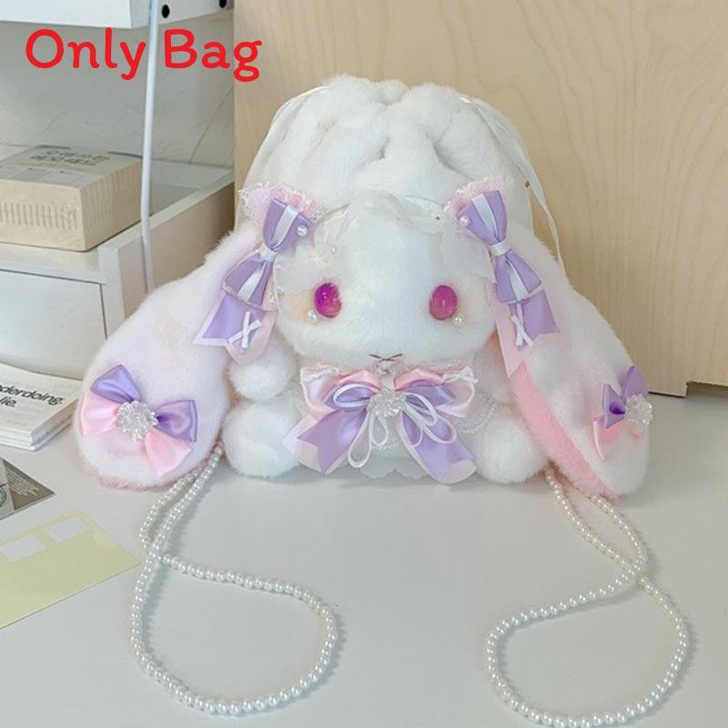 Lolita Plush Bunny Bag With Bow For Daily Use And Collectors Style