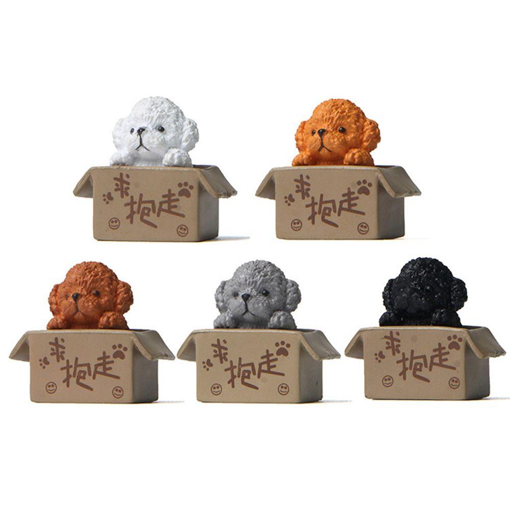 

Сад Дом Цветочный горшок Украшение Миниатюрная кукла животное Фигурки собаки Миниатюрный декор для ландшафта 5PCS/Set