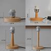 Universal Solid Wood Lamp Base Holder E27 On Off Switch Table Lamp Holder EU Plug Bedside Lamp Holder Study Room