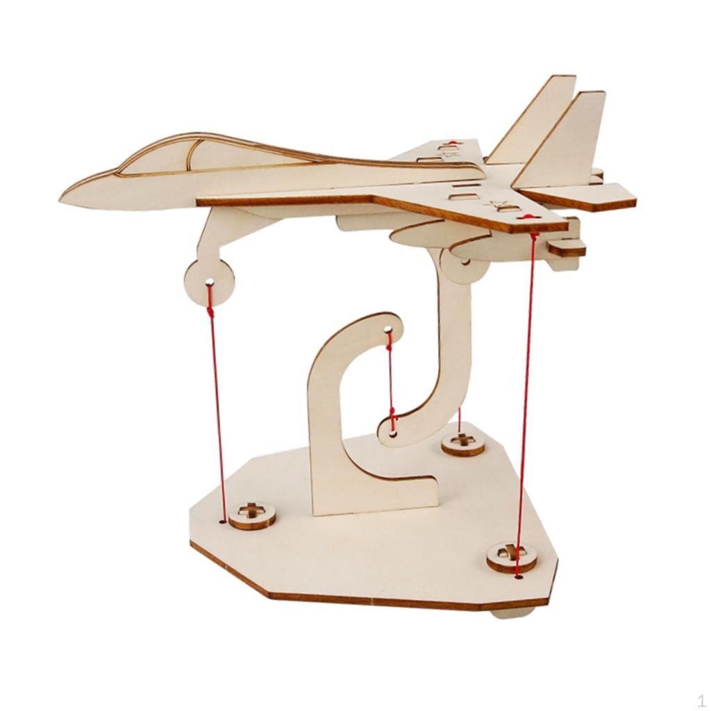 Wooden Aircraft Model Kit Teaching Aid School Projects Elementary Kids Desk Decor Gifts Physics