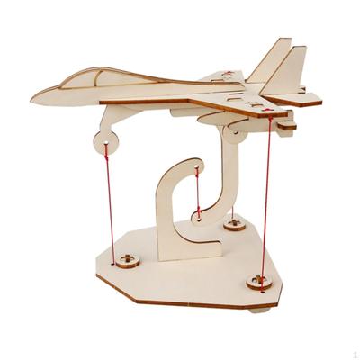 Wooden Aircraft Model Kit Teaching Aid School Projects Elementary Kids Desk Decor Gifts Physics