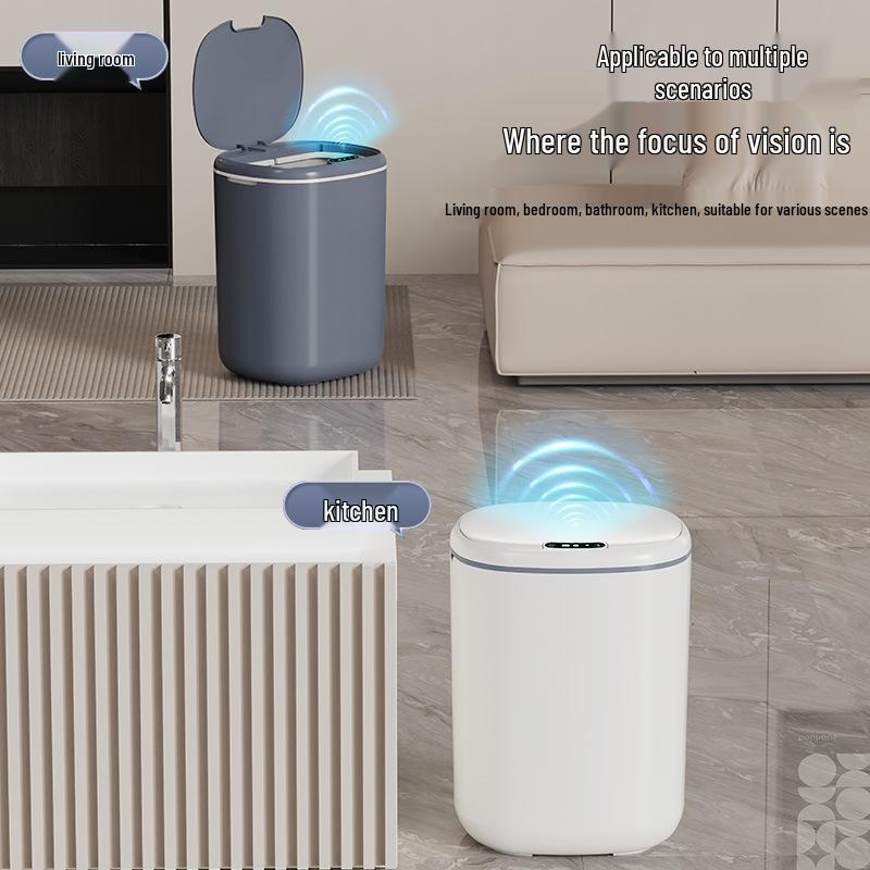 Automatischer Sensor-Mülleimer mit Deckel für Küche, Bad und Wohnzimmer