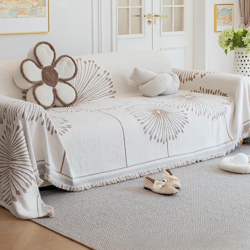 Universal Sofa Cover Towel Anti-Scratching Plush Yarn Non-Slip Cushion Cover Blanket All-Inclusive Four Seasons Simple
