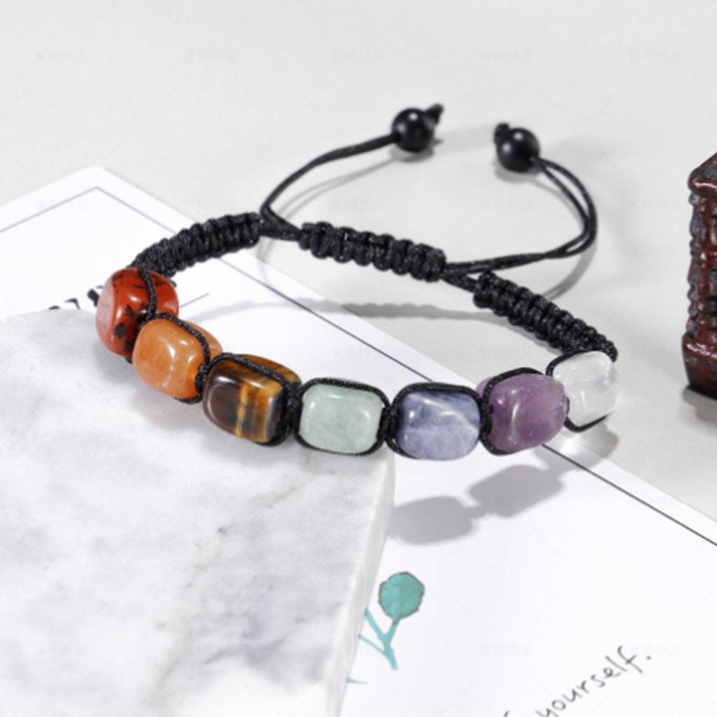 Zhouhang Natural Crystal Aventurine Amethyst Woven Bracelet Jewelry