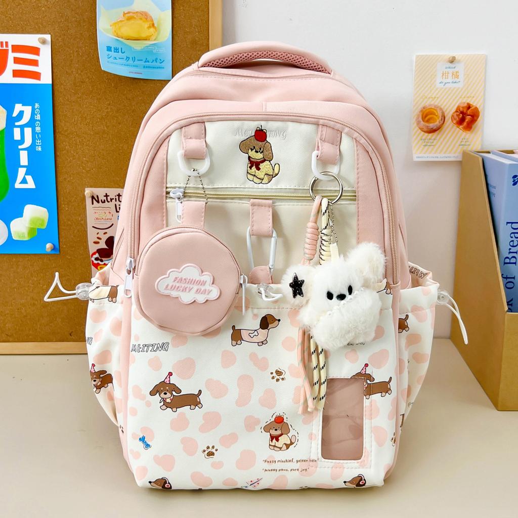 Schoolbag New Lightweight High-value Schoolbag Cute Backpack Primary School High School Students Large Capacity Versatile Backpack
